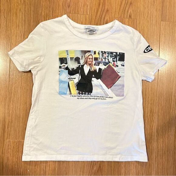 Zara Officially Licensed Clueless Tee White - S - Picture 5 of 13